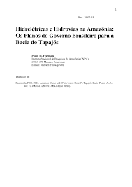 Hidrelétricas e Hidrovias na Amazônia