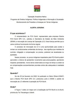 Alerta Juruena TIs Tirecatinga e Utiariti